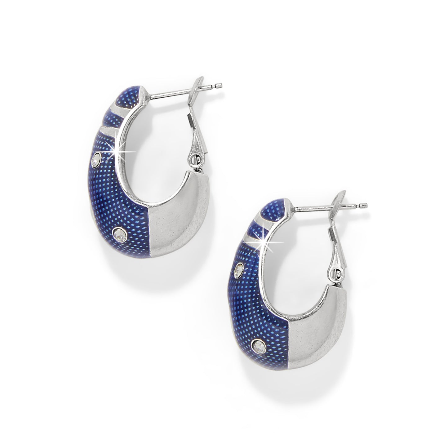 Womens Brighton Flora Hoop Earrings in Blue