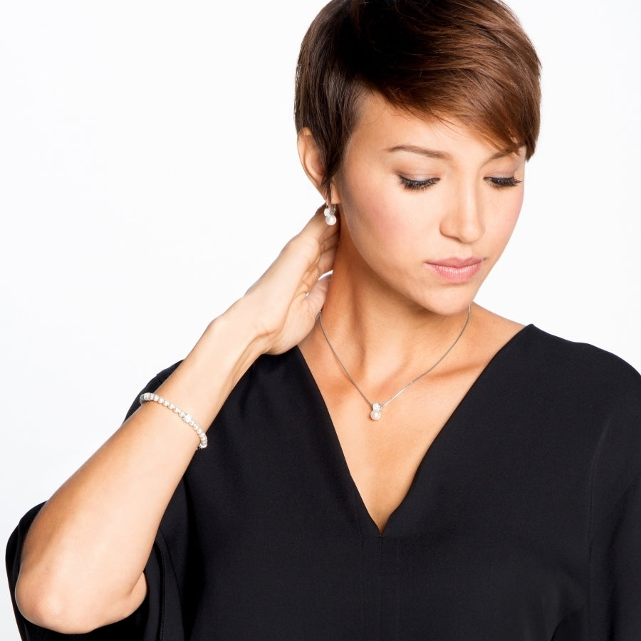 Womens Brighton Meridian Petite Pearl Leverback Earrings