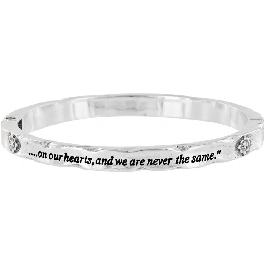 Womens Brighton Footprints Hinged Bangle