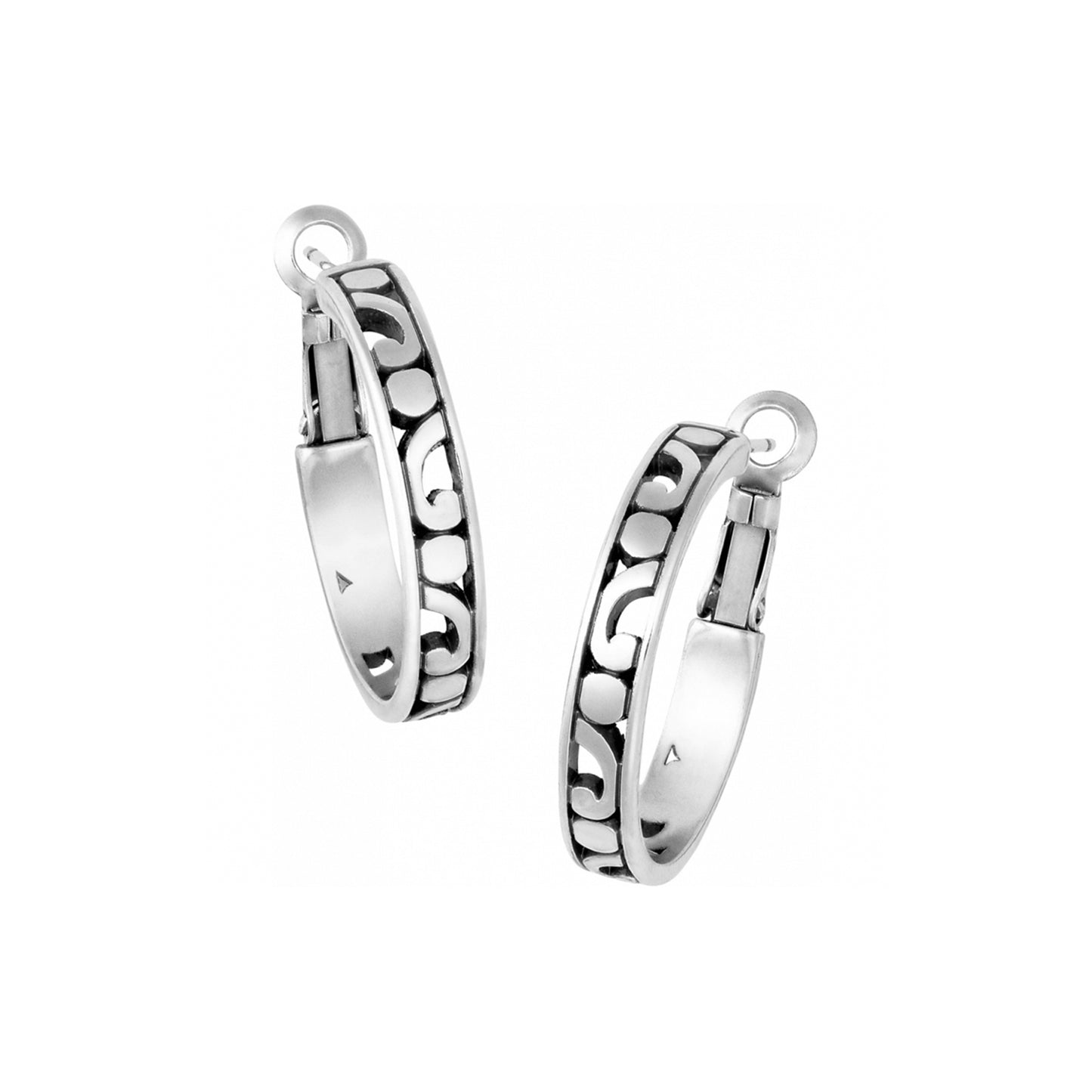 Womens Brighton Contempo Small Hoop Earrings in Silver