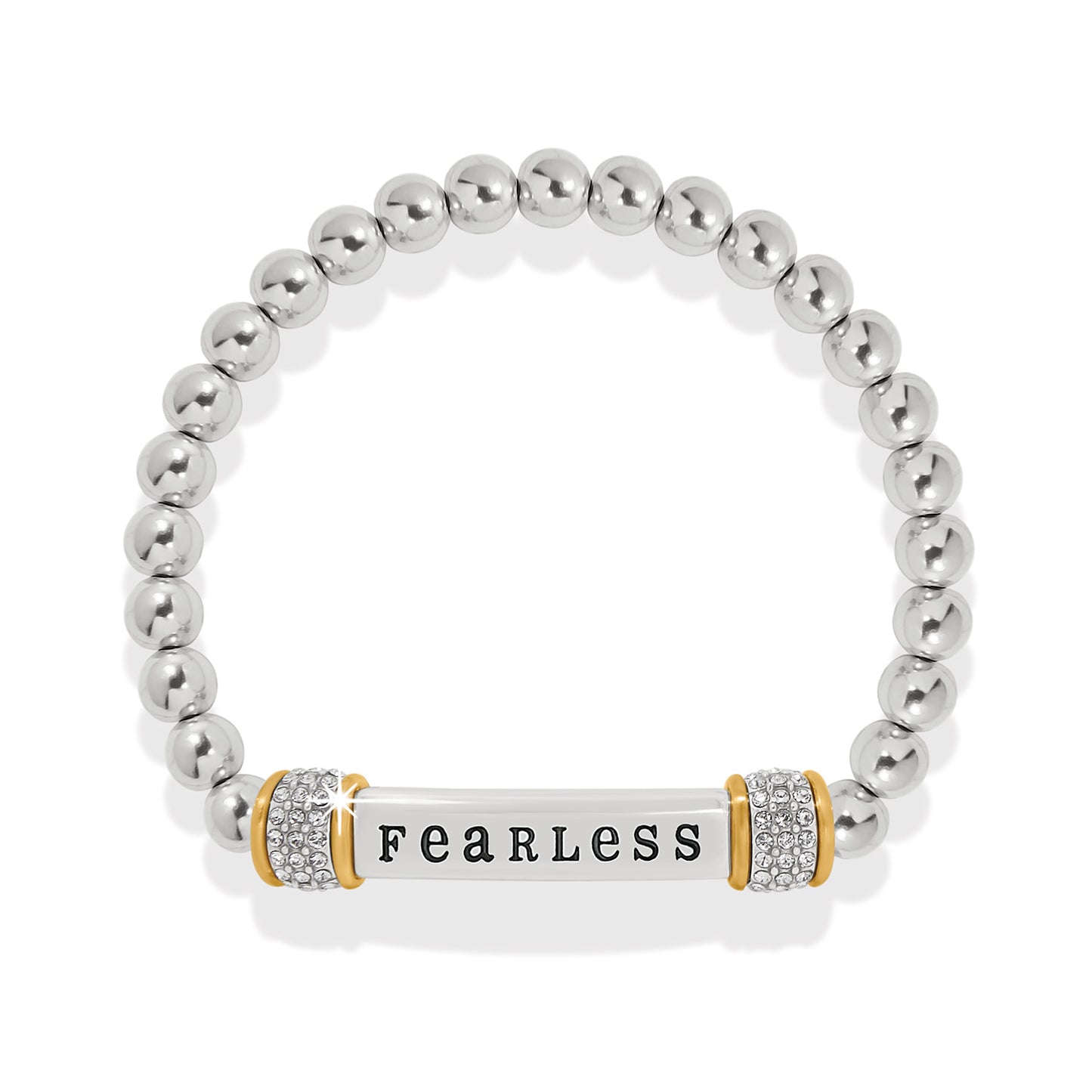Womens Brighton Meridian Fearless Two Tone Stretch Bracelet