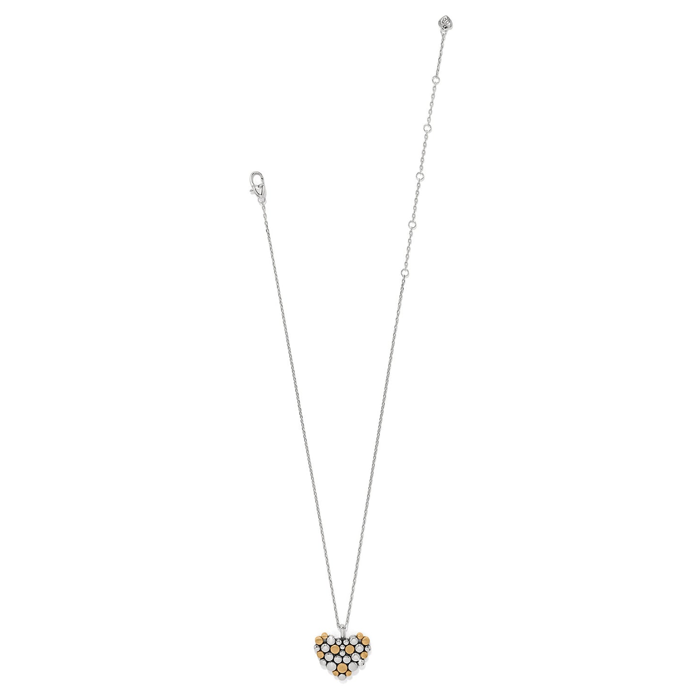 Womens Brighton Pebble Edge Heart Necklace