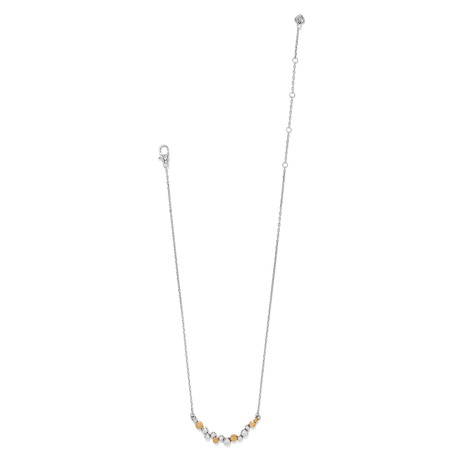 Womens Brighton Pebble Edge Crescent Bar Necklace