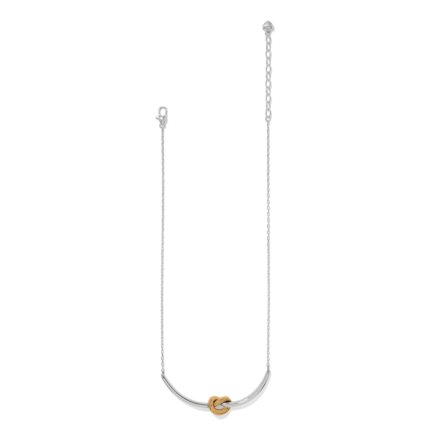 Womens Brighton Two Tone Interlok Single Knot Necklace