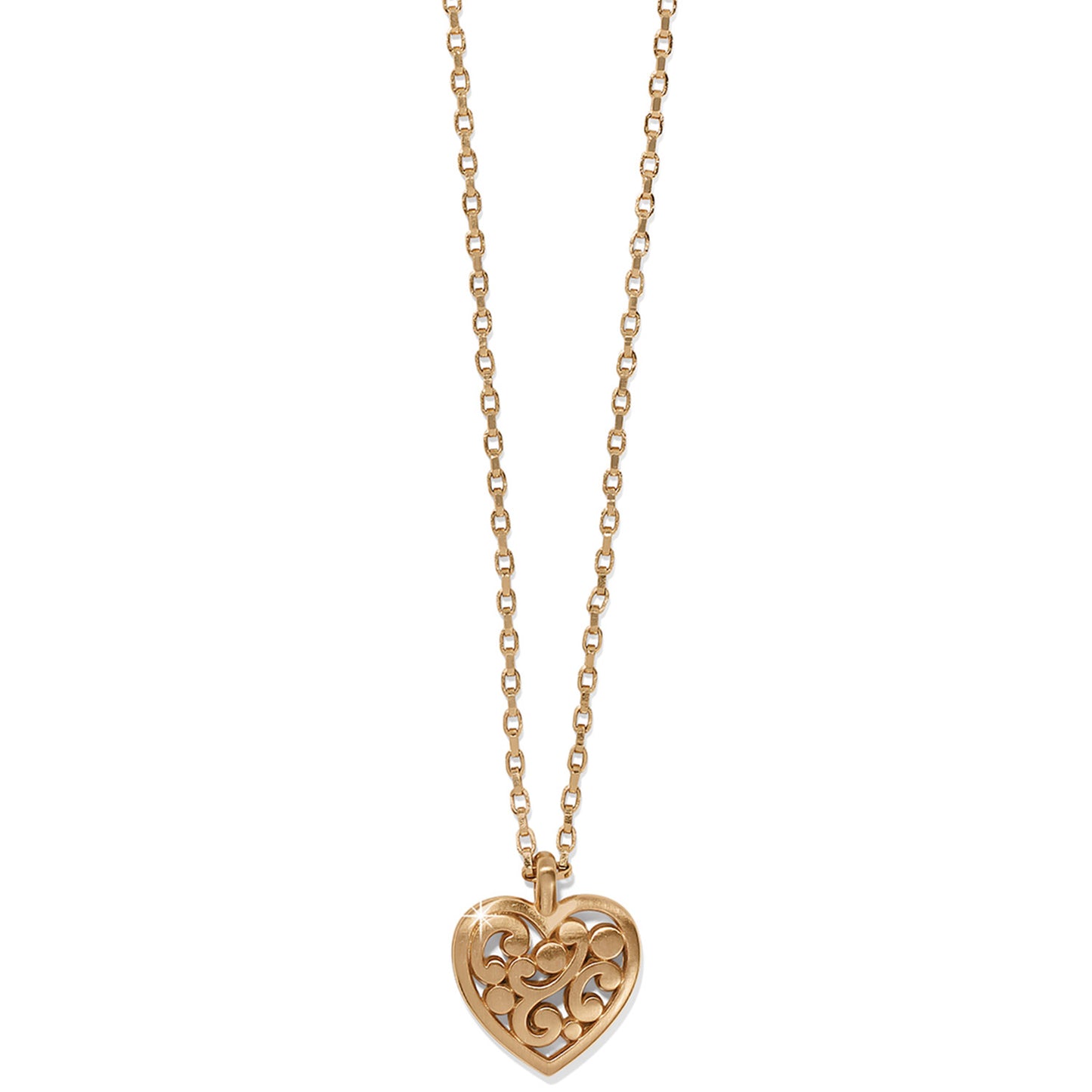 Womens Brighton Contempo Heart Petite Necklace in Gold