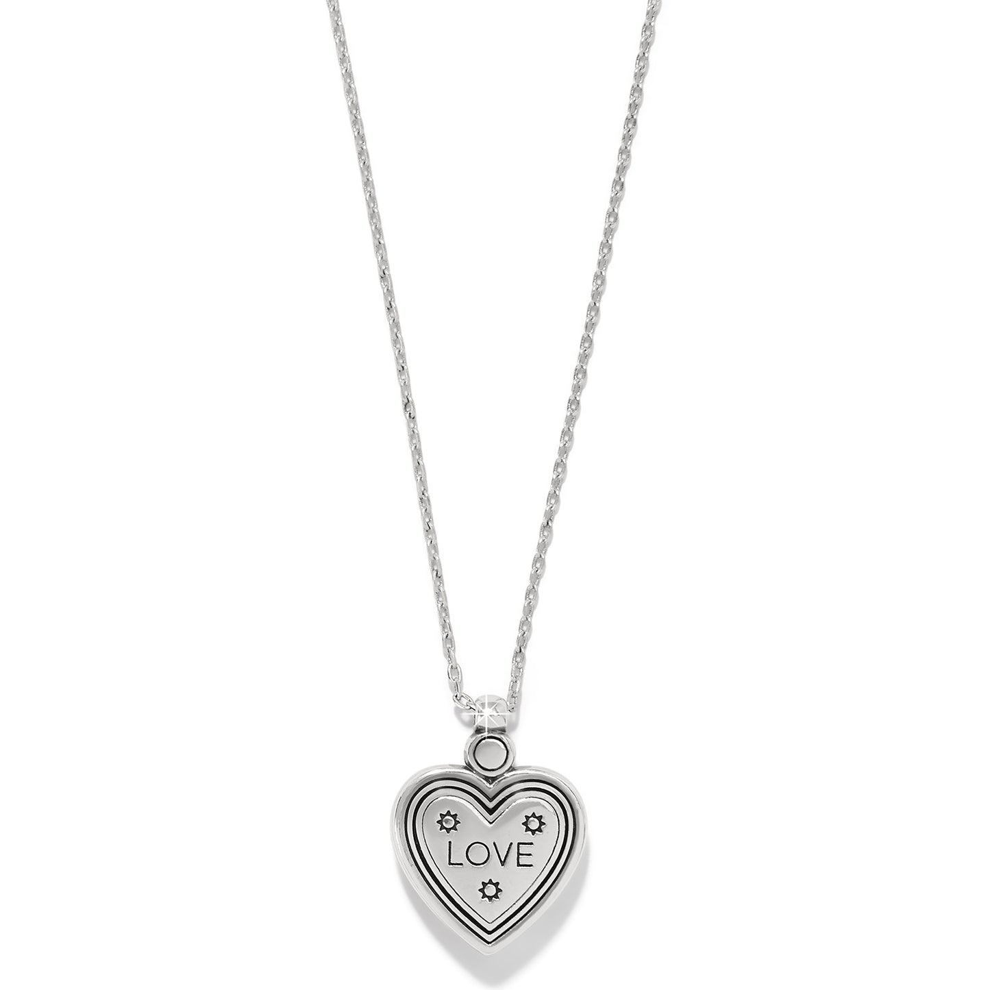 Womens Brighton Mosaic Heart Two Tone Petite Necklace