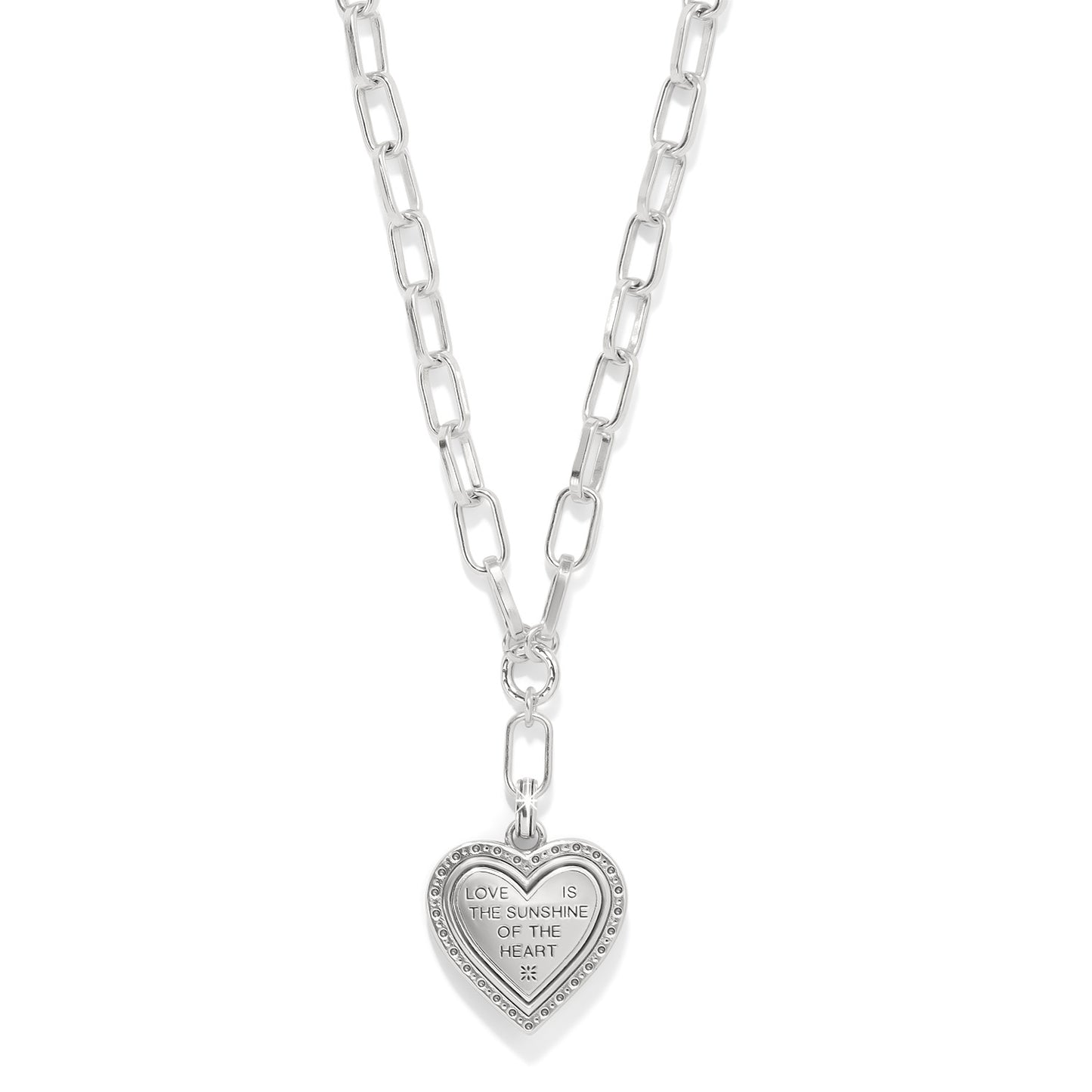 Womens Brighton Mosaic Heart Two Tone Necklace