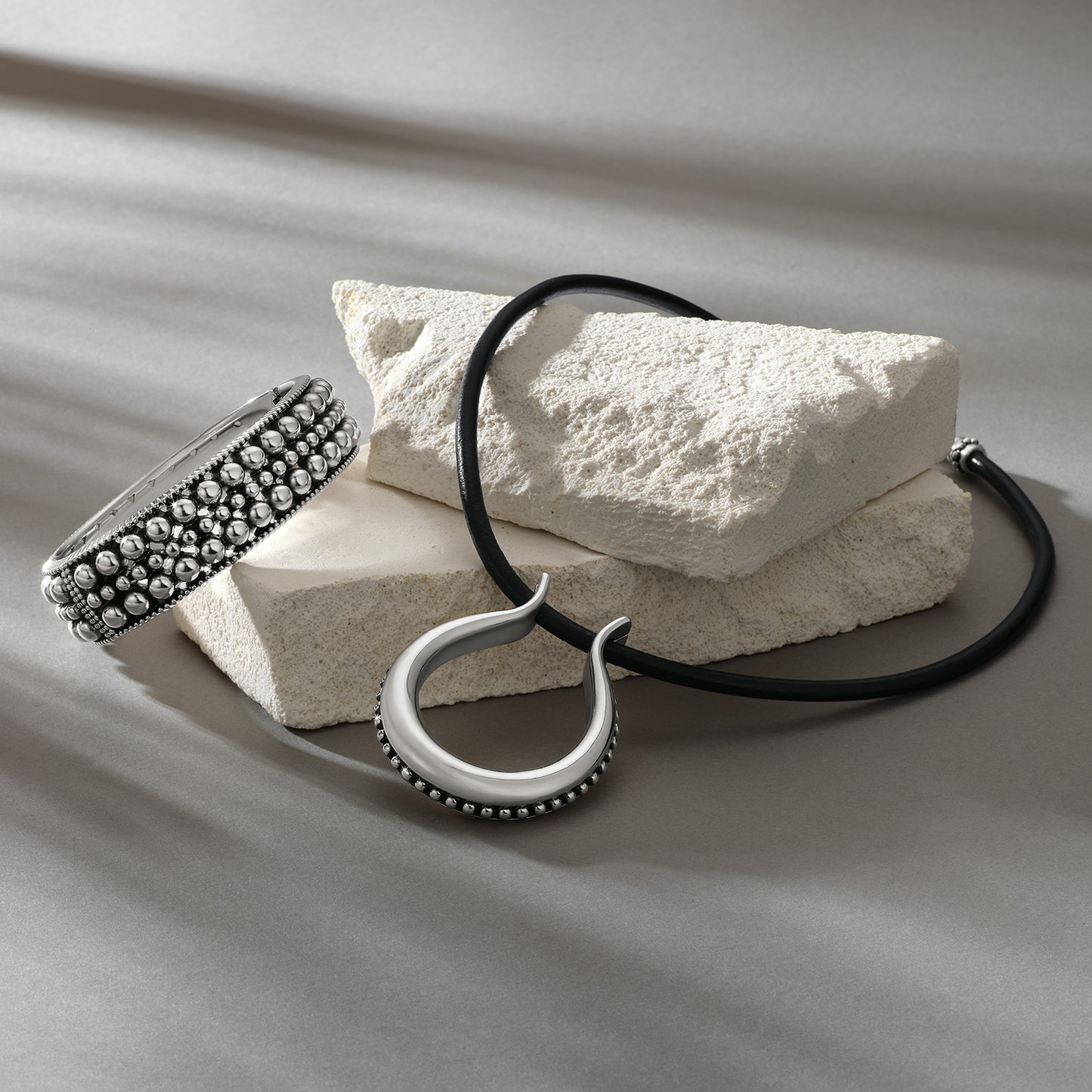 Womens Brighton Pretty Tough Arch Leather Necklace