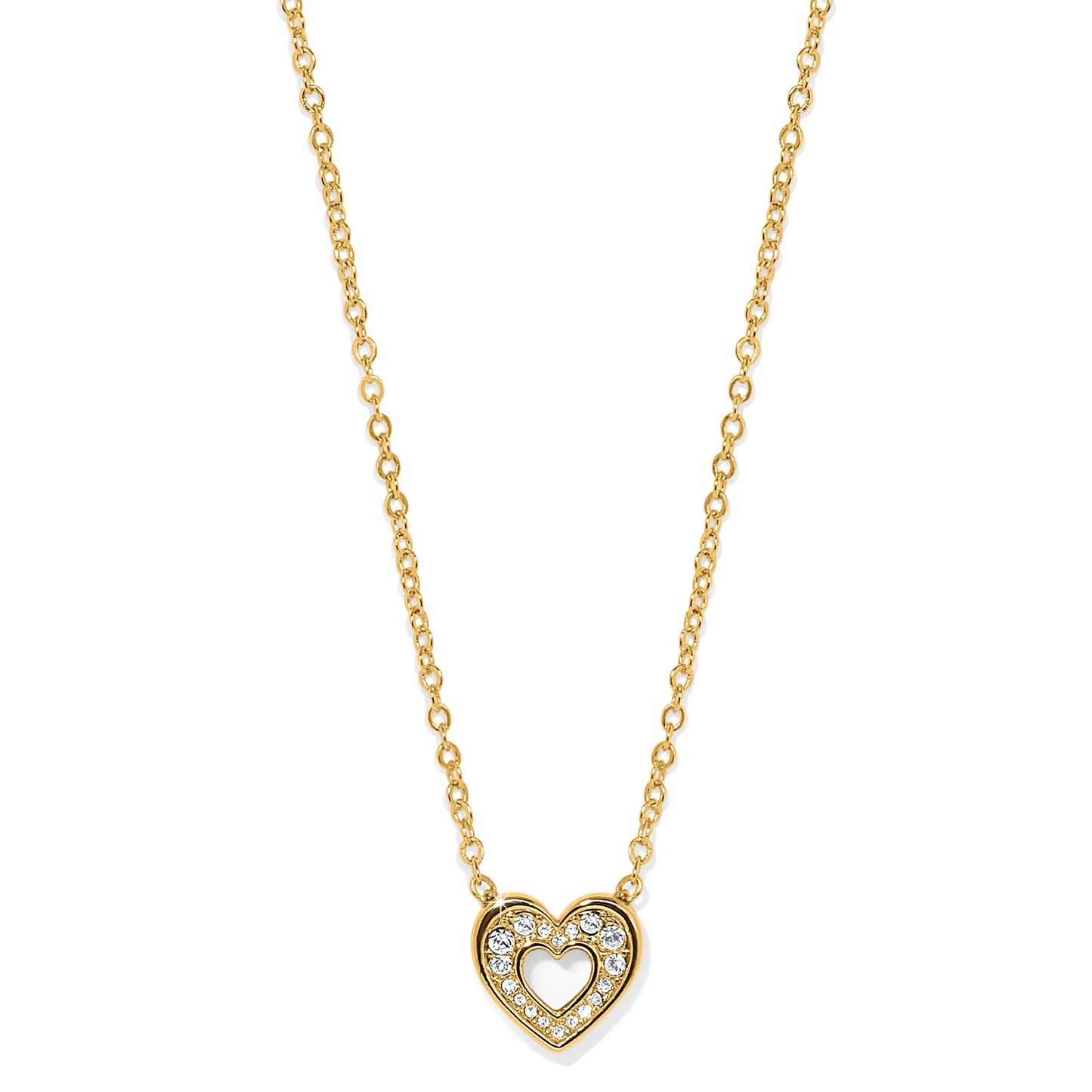 Womens Brighton Enchanting Heart Necklace in Gold