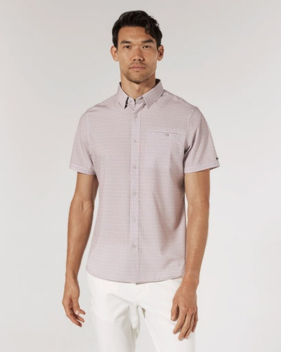 7 Diamonds Leroy Short Sleeve Sport Shirt in Rose