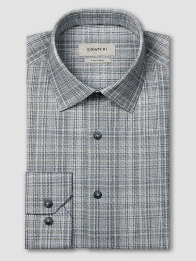 Bugatchi James Plaid OoohCotton Sport Shirt in Seafoam