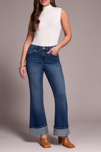 Womens Tribal Brooke Palazzo Jeans in Antique Blue