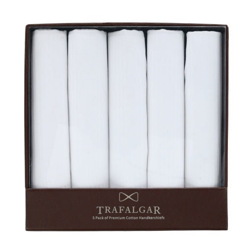 Trafalgar Premium Cotton Hankerchiefs (Box of 5)