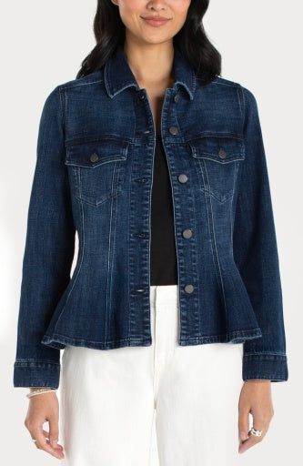 Womens Liverpool Fit and Flare Trucker Jacket in Delacey