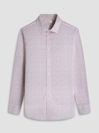 Bugatchi James Abstract Print OoohCotton Sport Shirt in Papaya