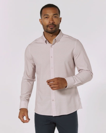 7 Diamonds Renoir Long Sleeve Sport Shirt in Rose