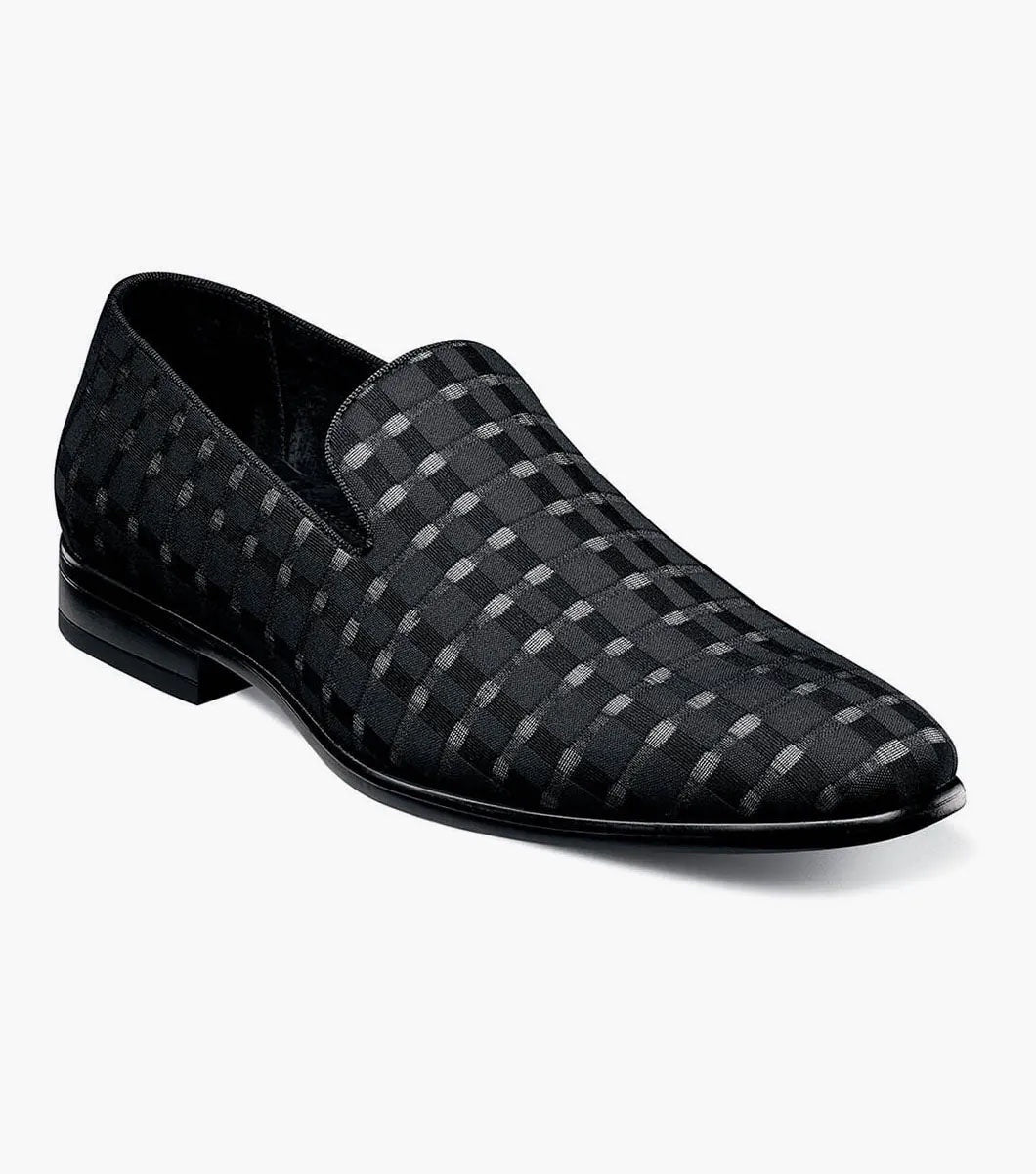 Stacy Adams Stiles Checkered Slip On in Black