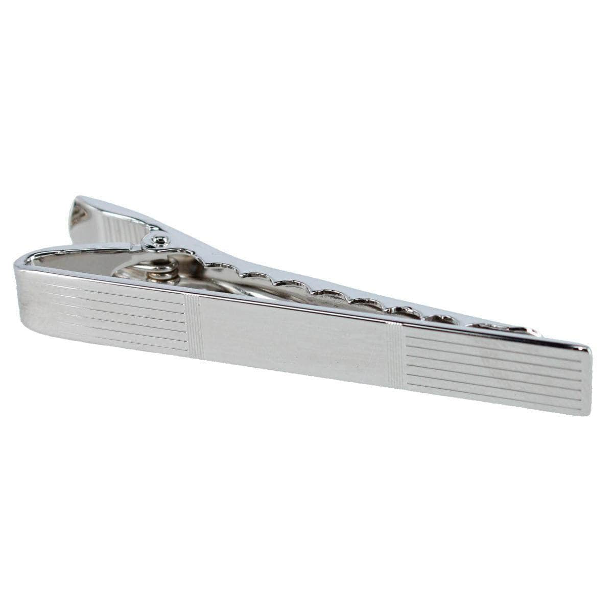 Trafalgar Engine Turned Sterling Silver Lined Engraveable Tie Bar