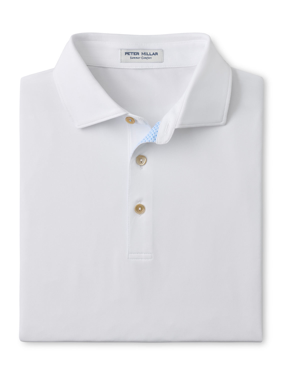 Peter Millar Solid Performance Jersey Polo in White
