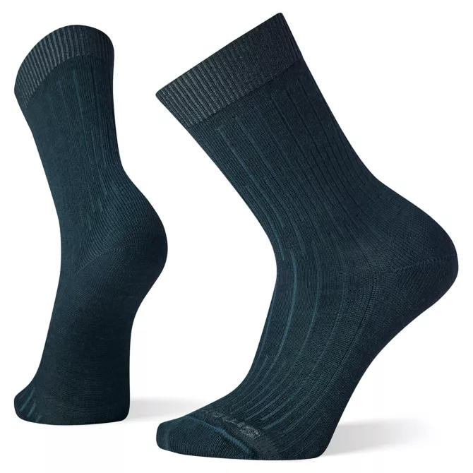 Smartwool Mens Everyday New Basic Rib Crew Sock in Everglade