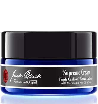 Jack Black 9.5 oz Supreme Cream Triple Cushion Shave Lather with Macadamia Nut Oil & Soy