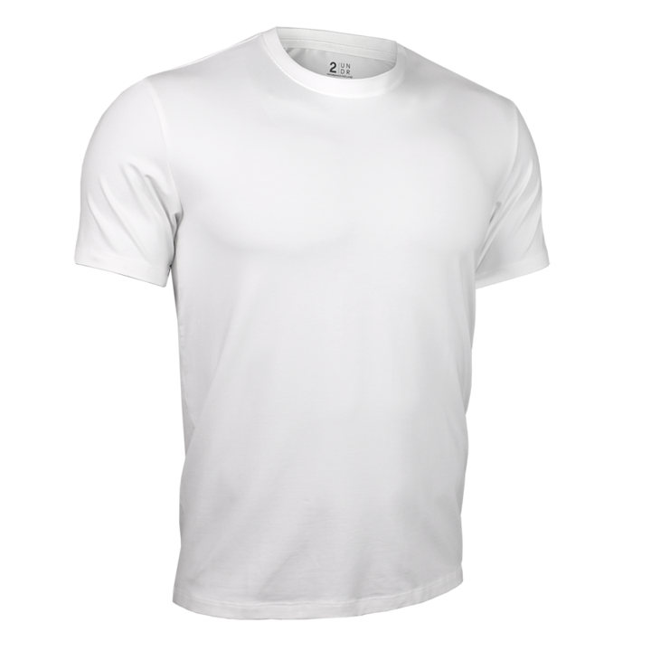 2 UNDR Crew Neck Tee Shirt in White