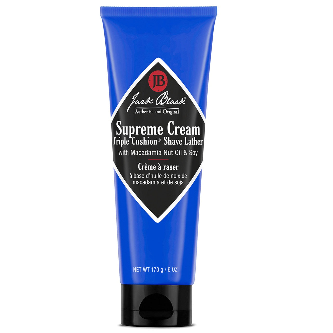 Jack Black 2.6 oz Supreme Cream Triple Cushion® Shave Lather with Macadamia Nut Oil & Soy