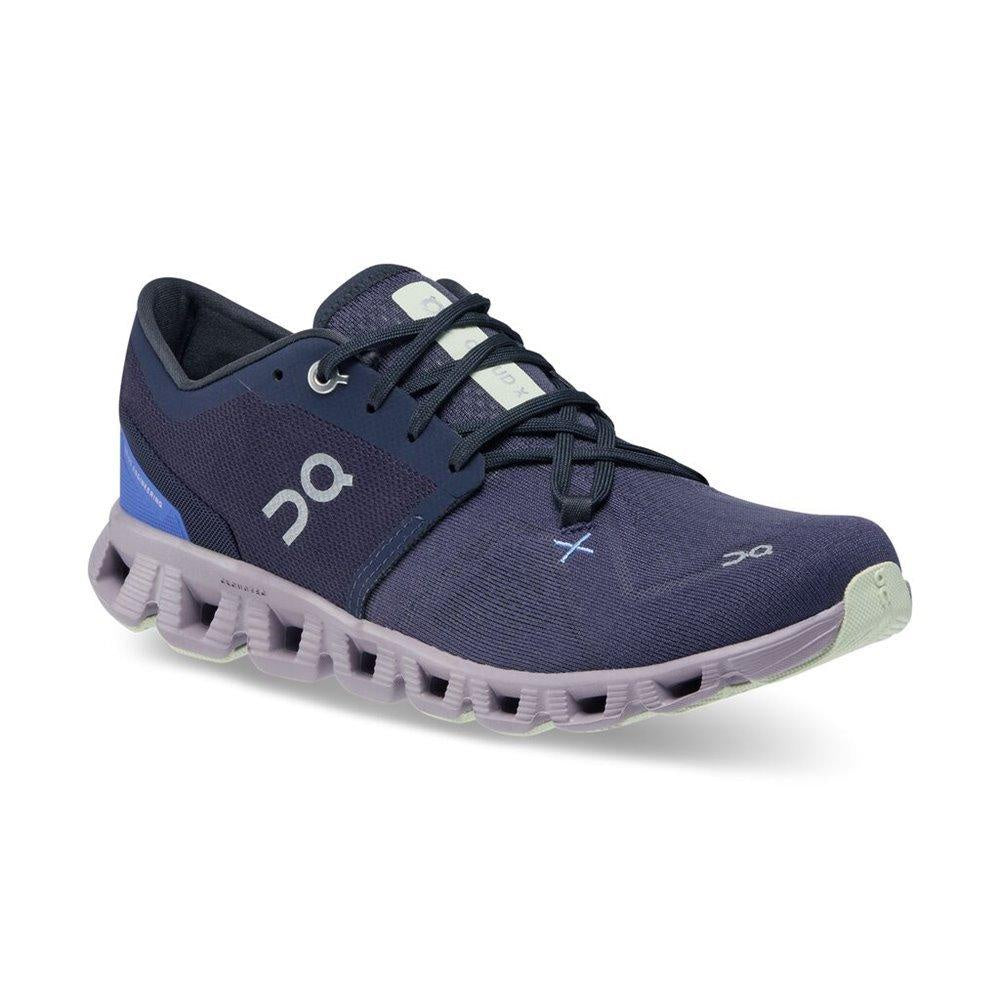 Womens ON Running Cloud X3 Lightweight Shoe in Midnight/Heron