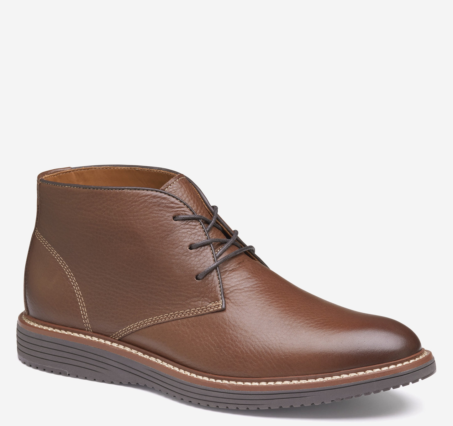Johnston & Murphy Upton Chukka Boot in Tan Full Grain Leather