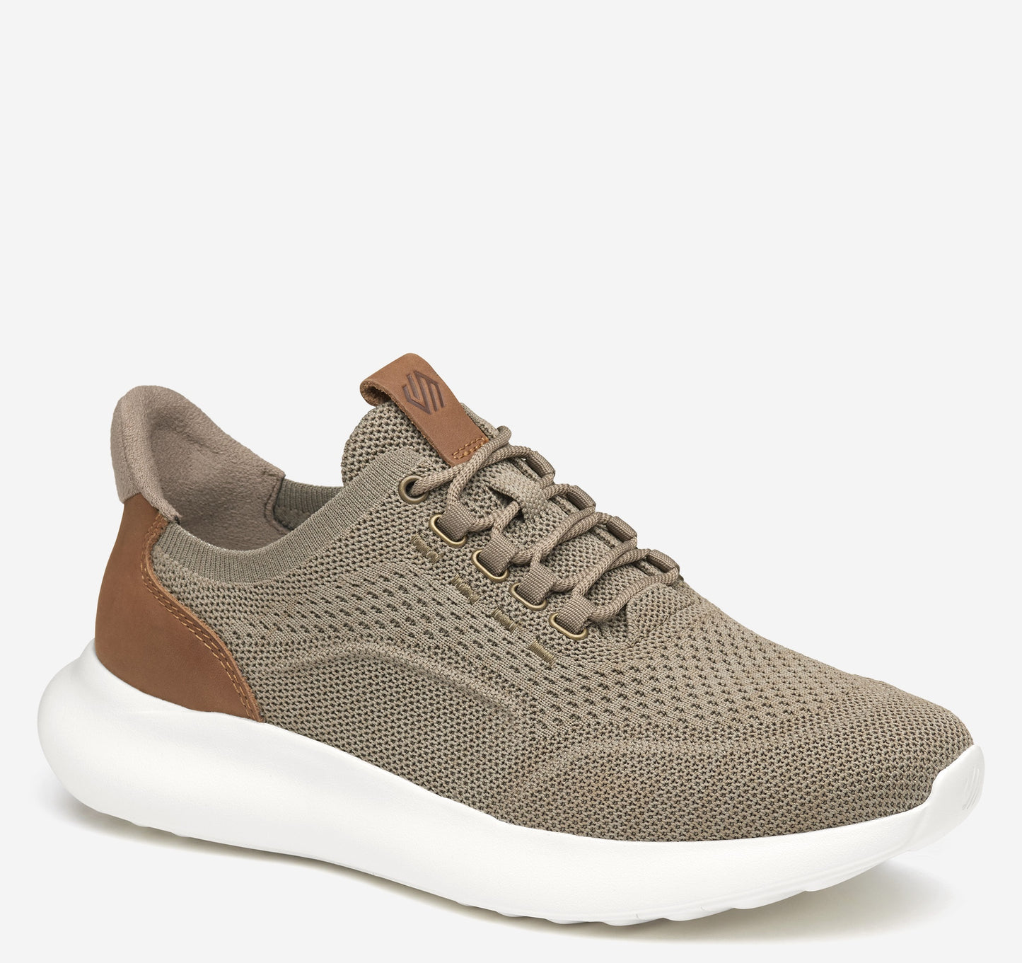 Johnston & Murphy Amherst 2.0 Plain Toe in Taupe Heathered Knit