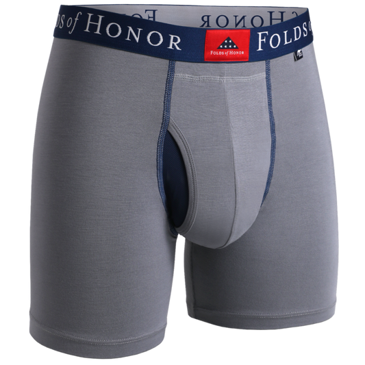 2 UNDR Swing Shift 6" Boxer Brief in Folds Of Honor Grey