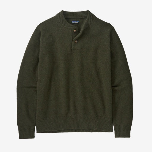 Patagonia Mens Recycled Wool-Blend Buttoned Sweater in Basin Green