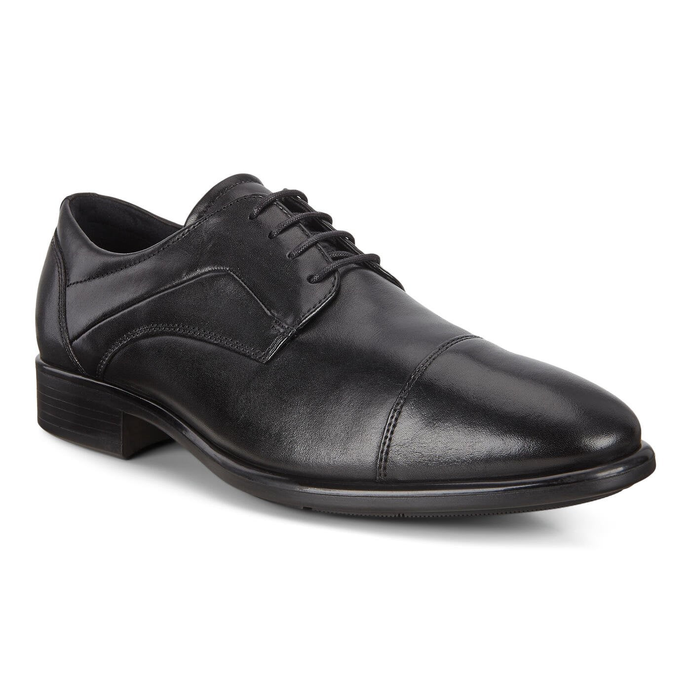 ECCO Citytray Cap Toe Derby Shoe in Black