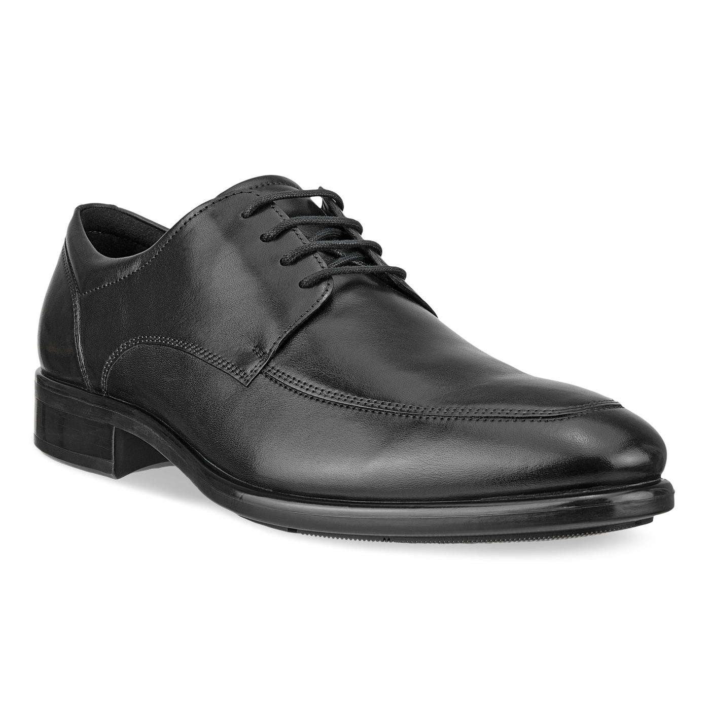 ECCO Citytray Derby Shoe in Black Hornor Harrison