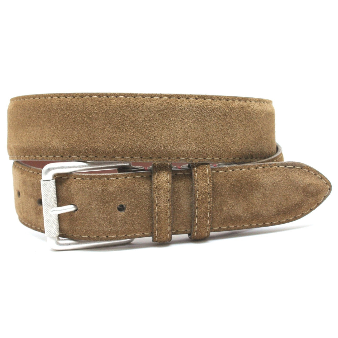 Torino Belts European Sueded Calfskin Belt in Whiskey