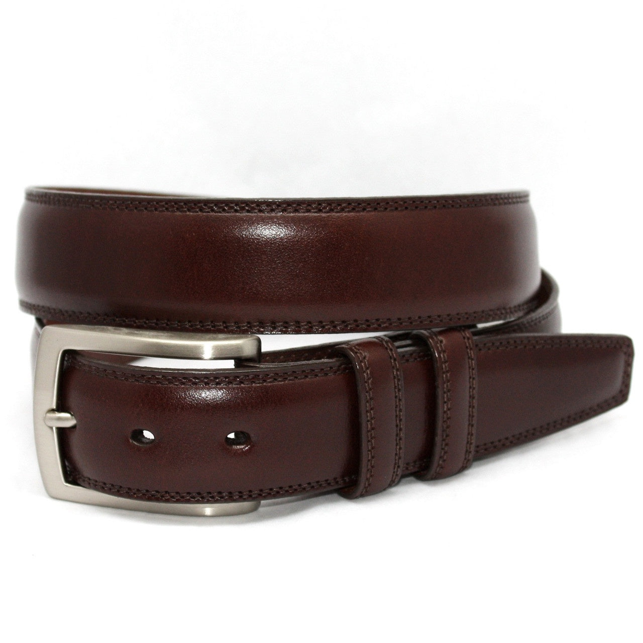 Torino Belts Italian Burnished Kipskin Belt in Brown