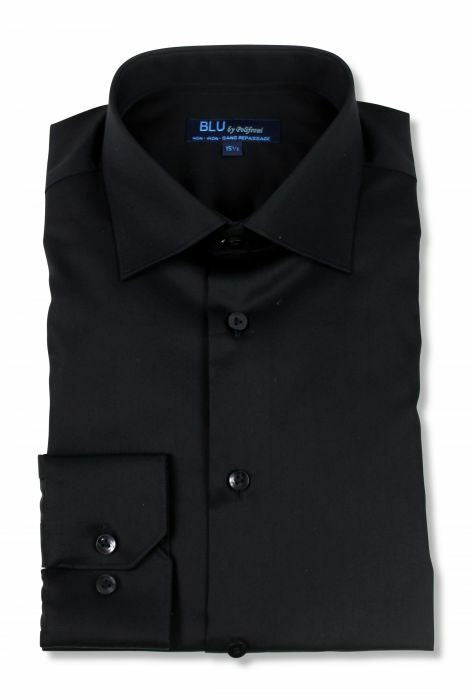 BLU DRESS SHIRT Modern FIT Black 15.5 / Long / Black BLU DRESS SHIRT Modern FIT Black 15.5 / Long / Black