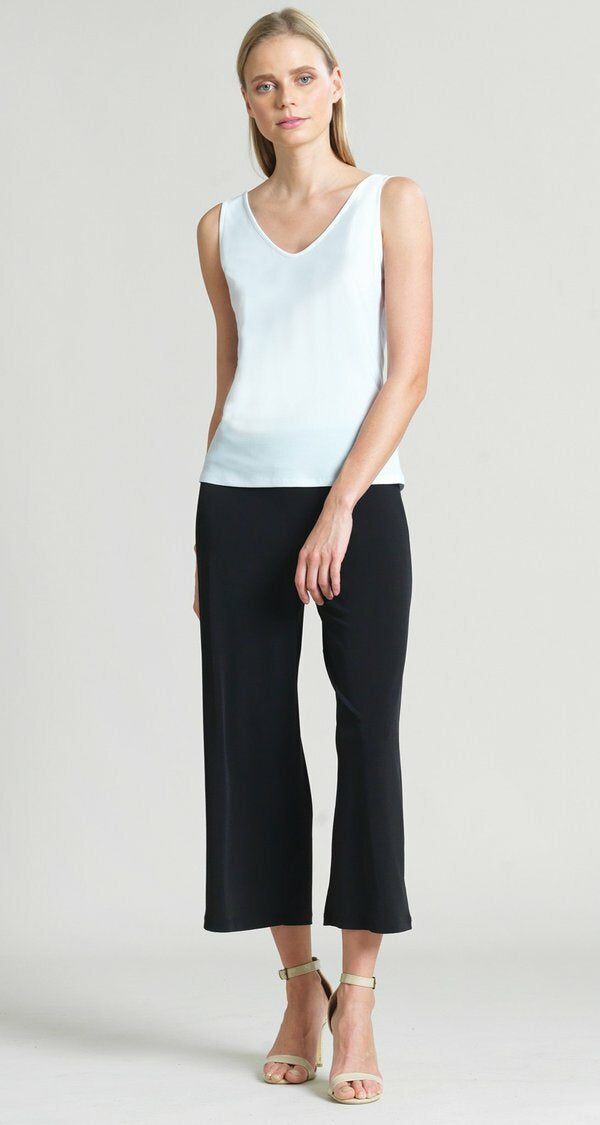 Womens Clara Sun Woo Reversible U or V Neckline Tank in White