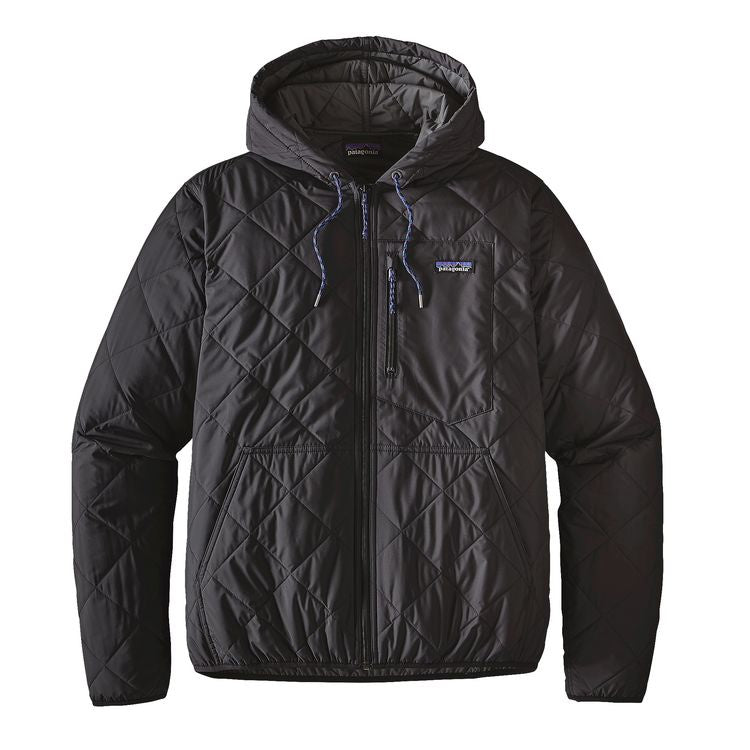 Patagonia Mens Diamond Quilted Bomber Hoody in Black2