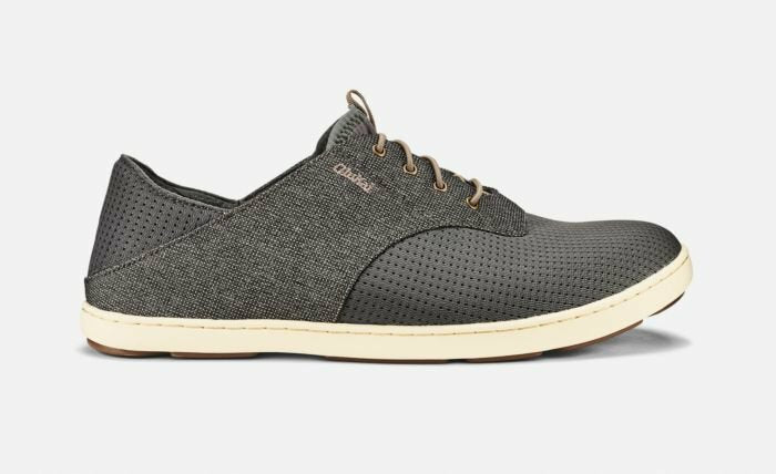 Olukai Mens Nohea Moku Sneaker in Charcoal/Clay