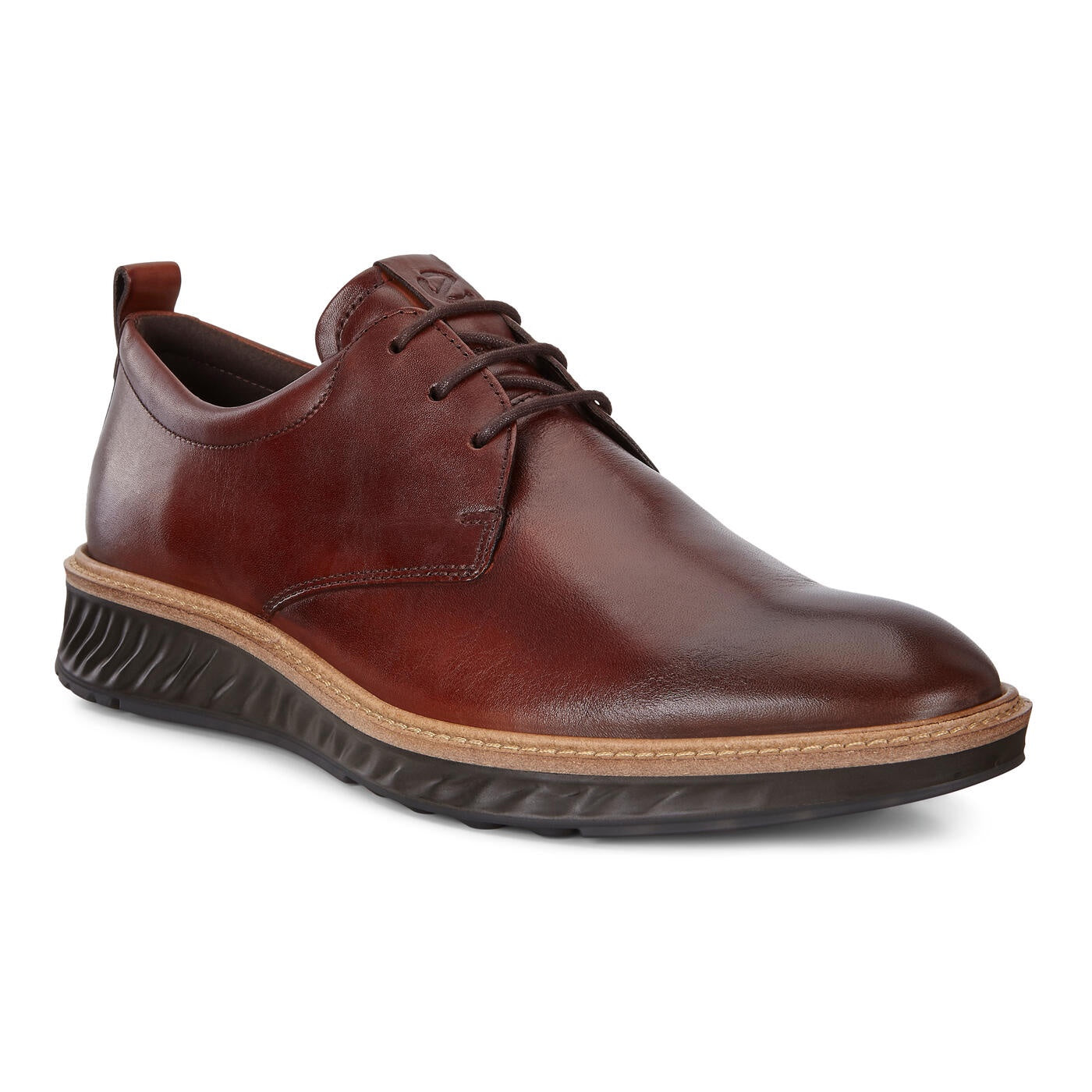 ECCO ST. 1 Hybrid Lace Up Shoe in Cognac