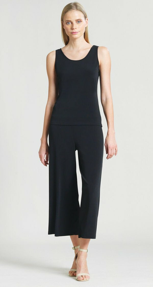 Womens Clara Sun Woo Reversible U or V Neckline Tank in Black
