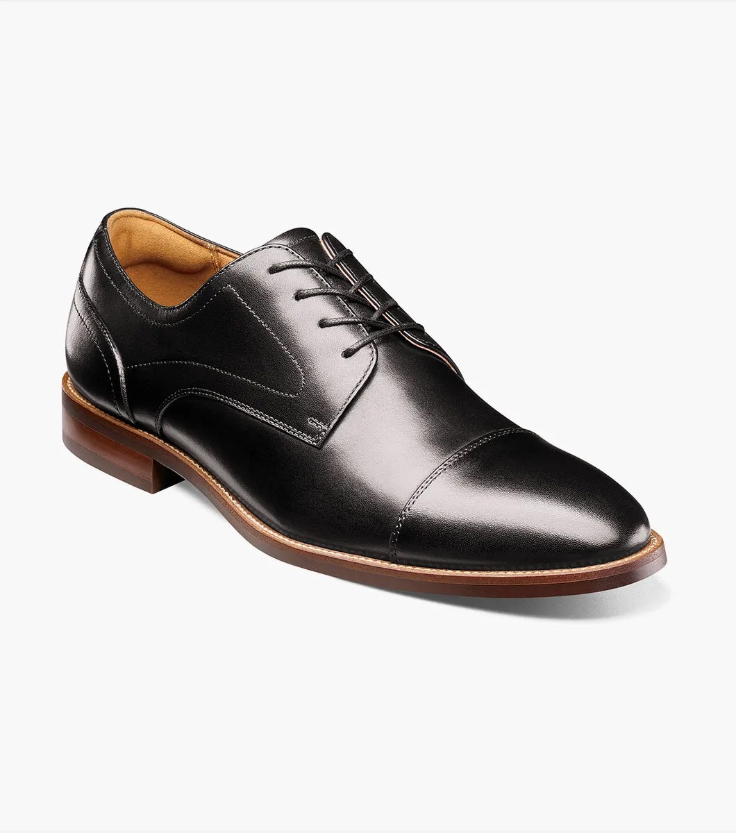 Florsheim Rucci Cap Toe Oxford 8.5 Men's Black Florsheim Rucci Cap Toe Oxford 8.5 Men's Black
