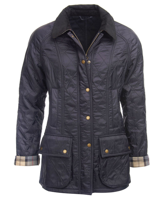 Womens Barbour Beadnell Polarquilt Jacket in Navy