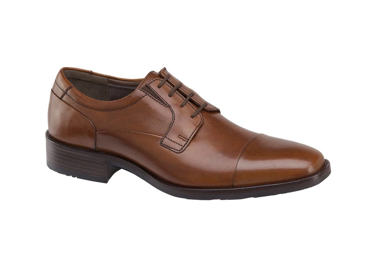 Johnston & Murphy Lancaster Cap Toe Oxford in Tan