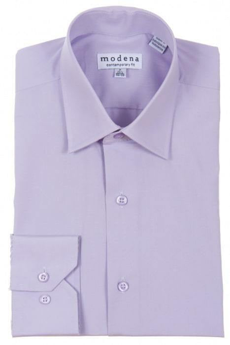 modena dress shirts Modena Contemporary Fit Regular Cuff Wedding Shirt in Lavender 17 / 35