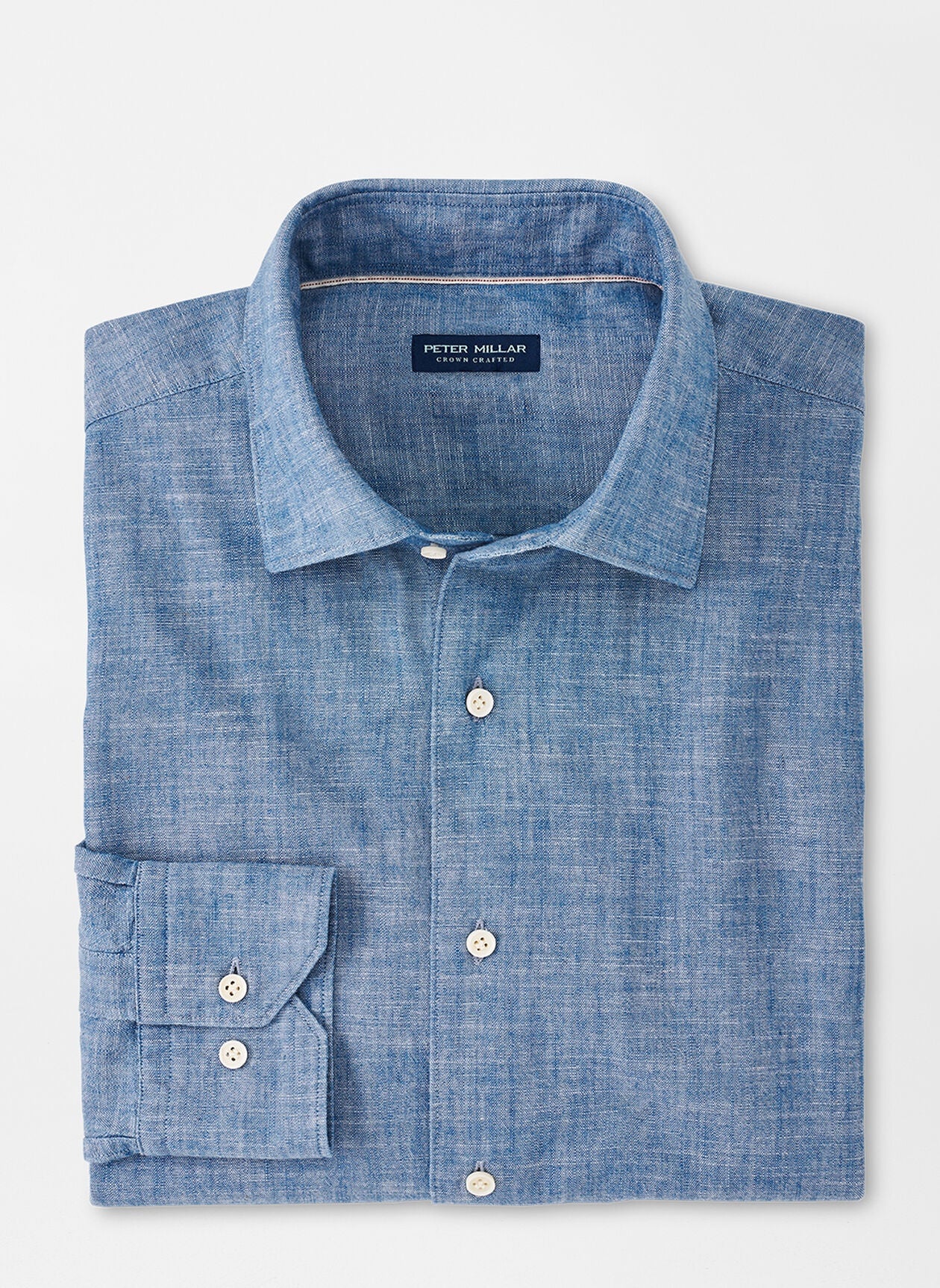 Peter Millar Japanese Selvedge Sport Shirt in Light Chambray