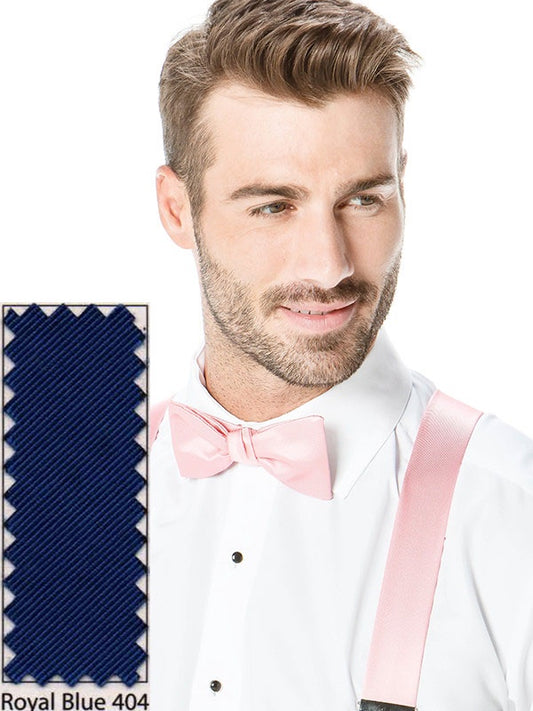 Larr Brio Hand Knotted Bow Tie and Suspender Set in Royal Blue