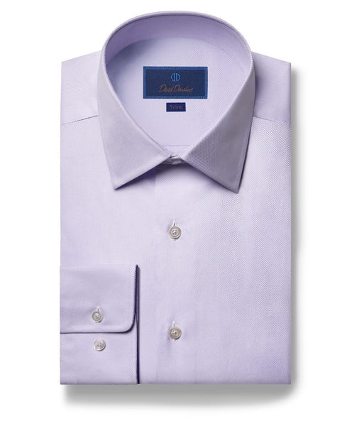 David Donahue Royal Oxford Trim Fit Dress Shirt in Lilac