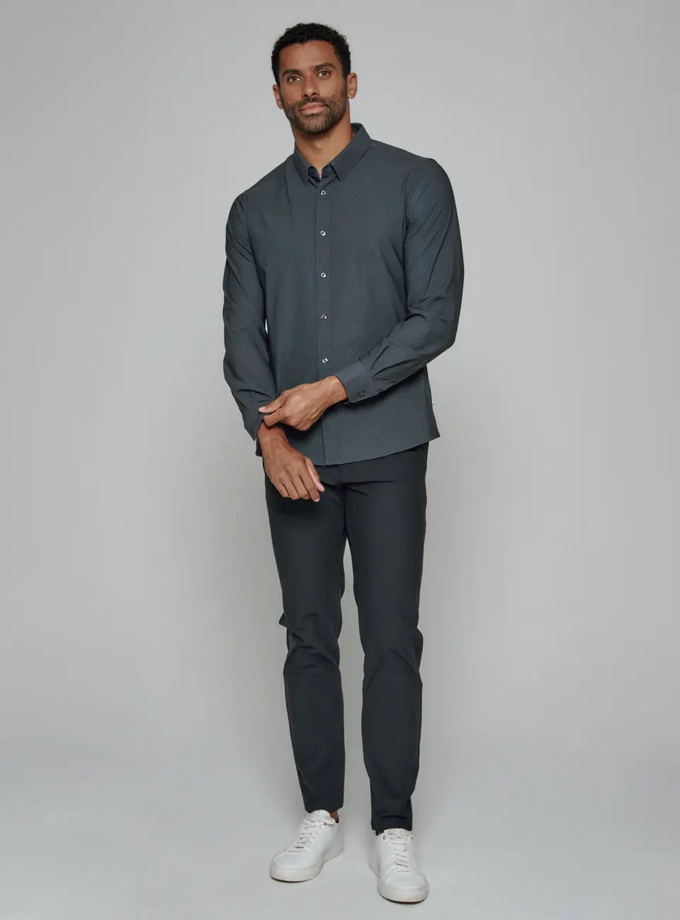 7 Diamonds Adler Long Sleeve Shirt in Black